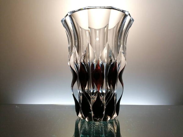 Val Saint Lambert art deco crystal vase “Lupin”