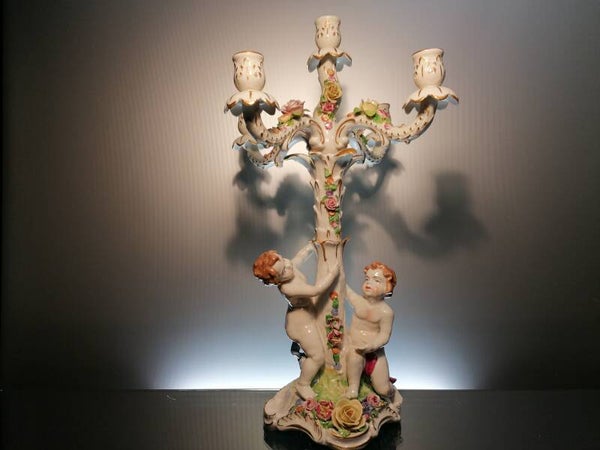 German / Irish porcelain Candelabra "MZ Dresden"