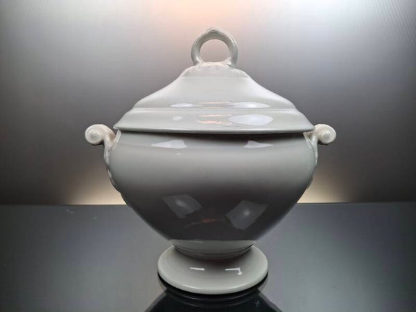 French Antique serving bowl with lid ‘Luneville”