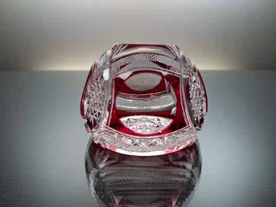 Val Saint Lambert Ruby red crystal Press Papier