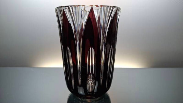 Val Saint Lambert art deco crystal vase