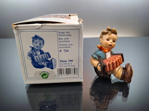 German vintage porcelain boy with accordion "Goebel - hummel" 390
