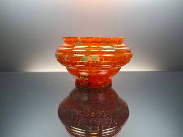 Art deco spatter glass vase "Kralik"