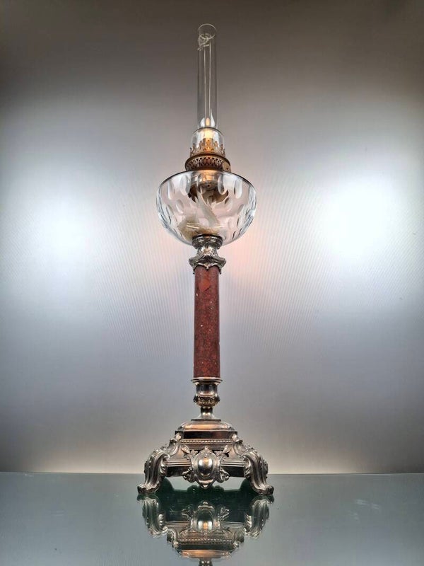19th Century French Oil Lamp “Baccarat”