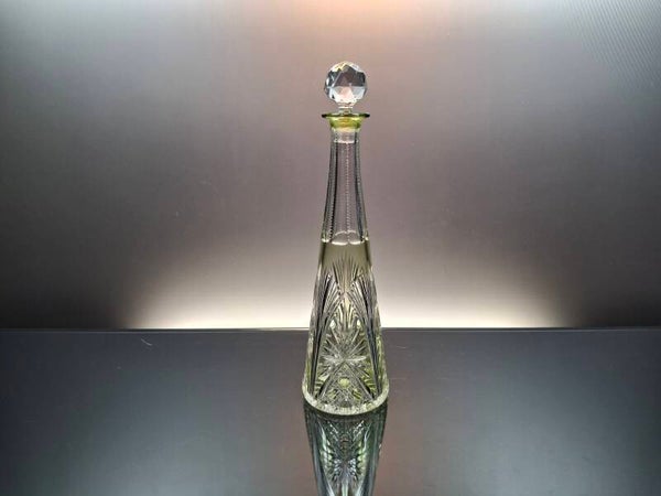Val Saint Lambert light green crystal Carafe "Hubert Fouarge"
