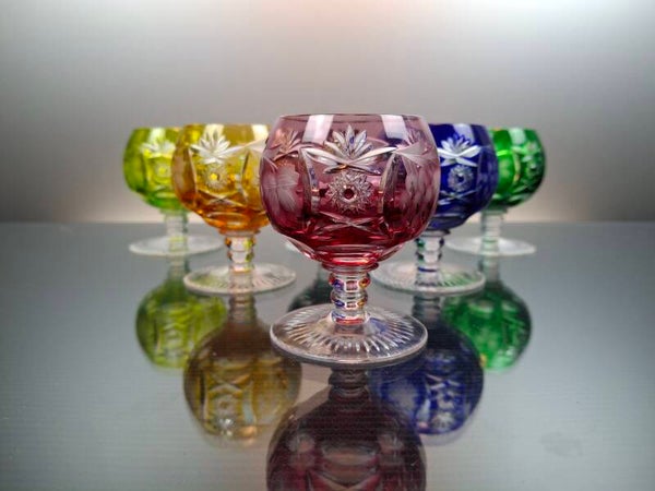 6 German crystal Cognac glasses « Nachtmann »