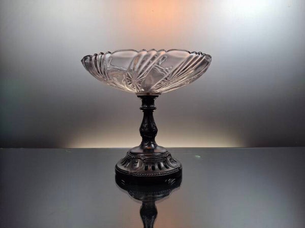 Val Saint Lambert antique fruit bowl "Bamous et Etoiles”
