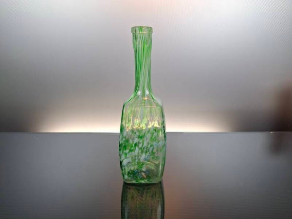 French Art deco glass vase - carafe Babylone “Clichy - Legras”