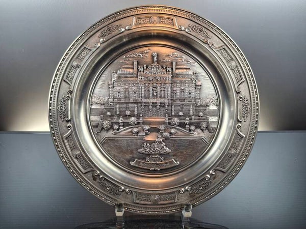 Vintage Pewter wall plate "WMF – 1989 Schloss Linderhof”