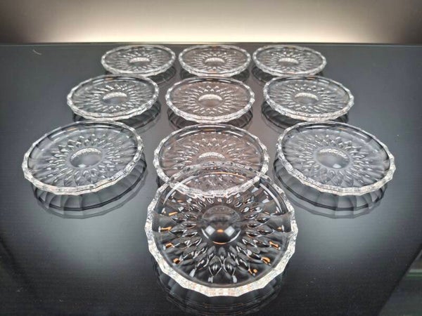 10 Val Saint Lambert crystal coasters "Imperial"