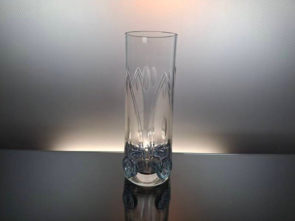 Clear Italian lead crystal vase.