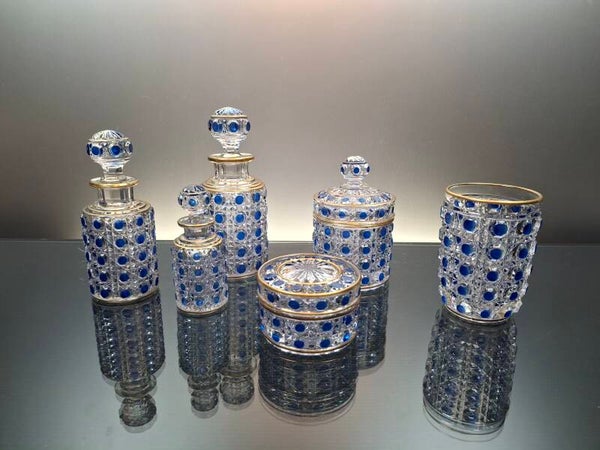 French crystal Baccarat toilet set “Diamants Pierreries”