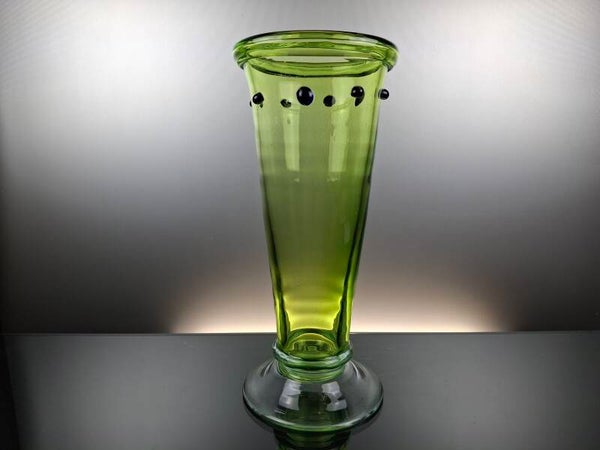 Belgian green art glass vase “Henry Dean”