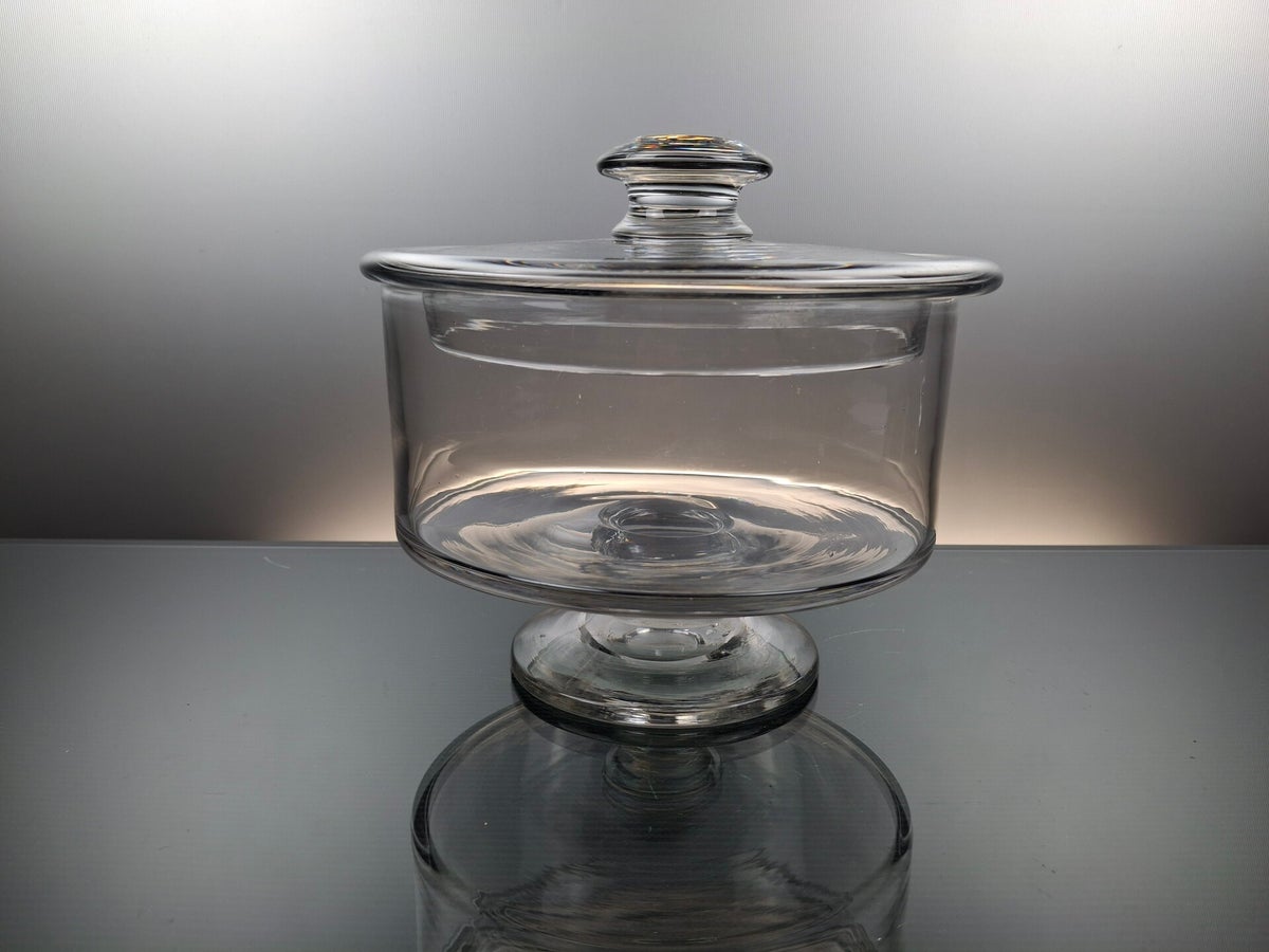 19th century glass candy jar with lid | Per Antico