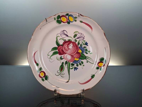 Round dish “Faience de Strasbourg - Les Islettes” anno 1800