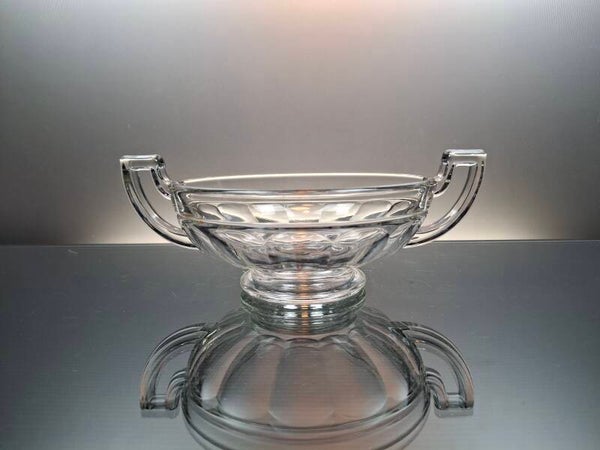 VSL-Luxval art deco clear glass fruit bowl “Noemie”