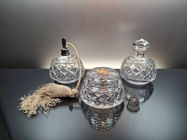 Belgian crystal Val Saint Lambert toilet set “Elegance”