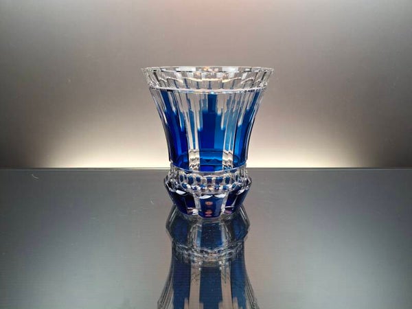 Val Saint Lambert Cobalt blue crystal vase "Lubo"