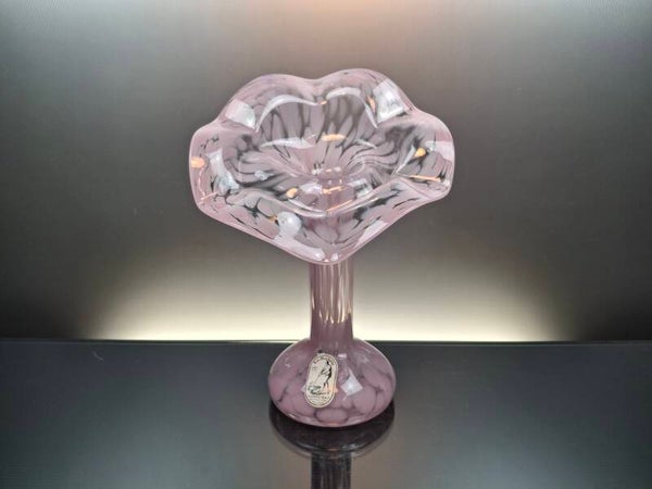 French Art Nouveau spatter glass vase  “La Rochère”