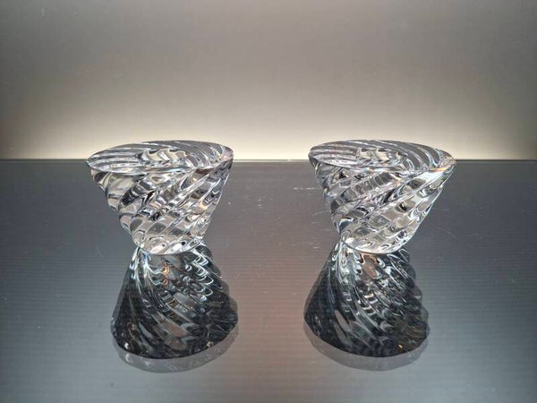 Vintage Swirl crystal candle holders
