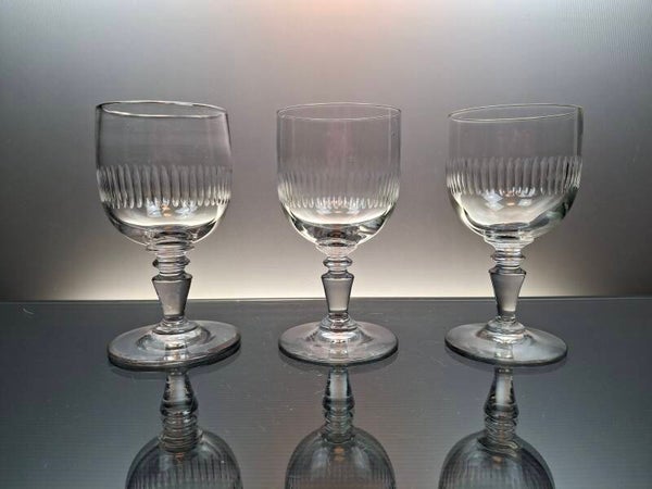 3 antique water/wine glasses “Baccarat – Gondole - Renaissance”