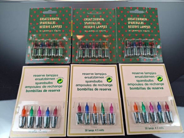 3 sets of 5 colored spare bulbs 4.5 Volt