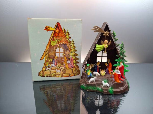 Vintage plastic nativity scene “Hong kong” 427T