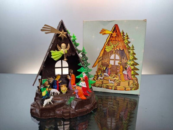 Vintage plastic nativity scene “Hong kong” 427T