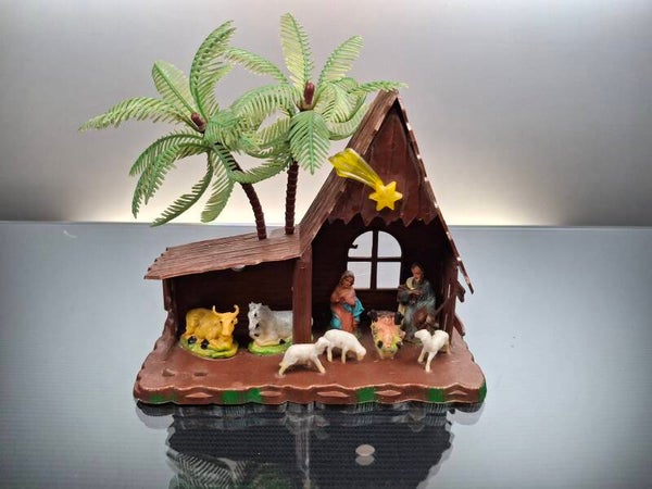 Vintage plastic nativity scene “Hong kong” 8121