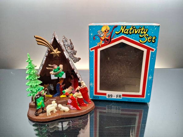 Vintage plastic nativity scene “Hong kong” 303