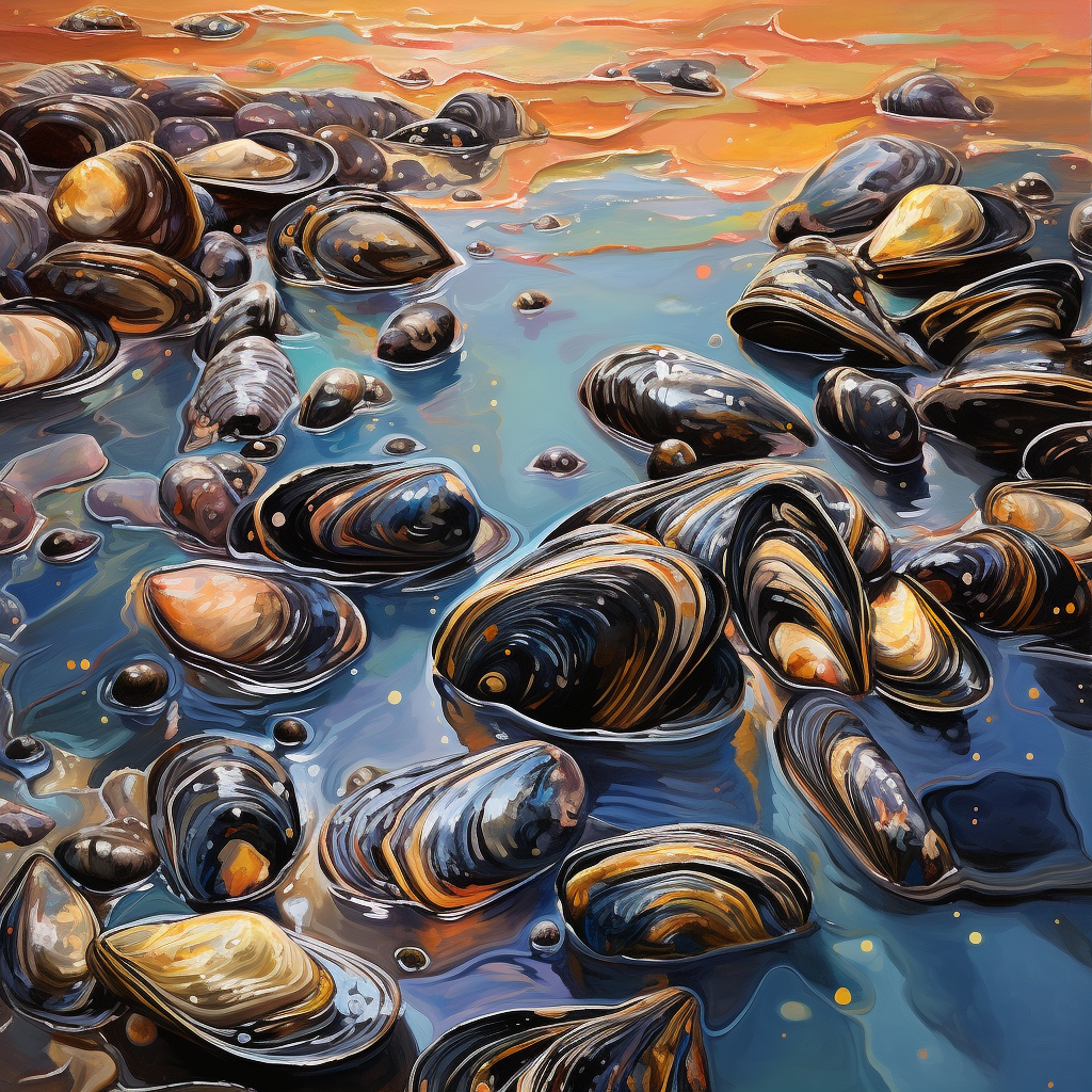 Mussels on Beach