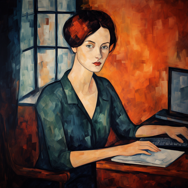 Woman with Computer