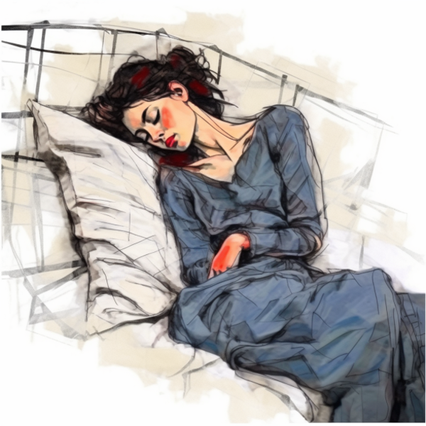 Line drawing of Woman