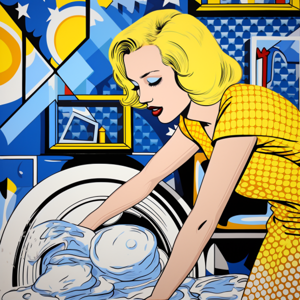 Woman loading machine