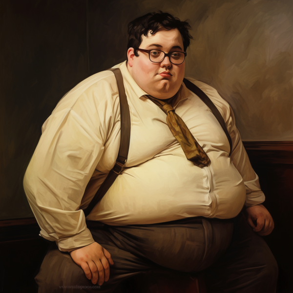 Fat Man with tie