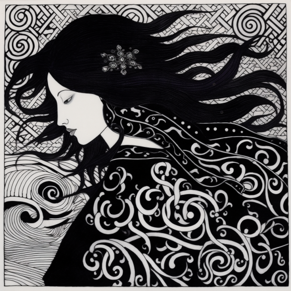 Black Haired Woman profile