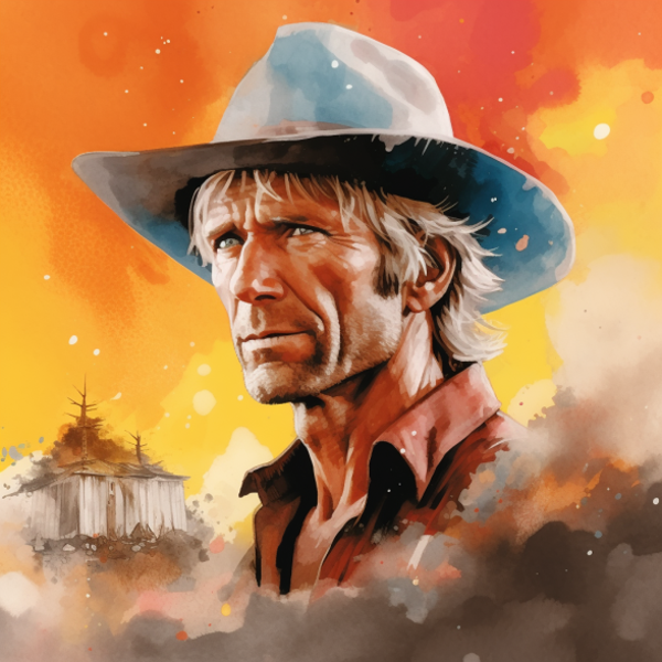 Man with glowing background