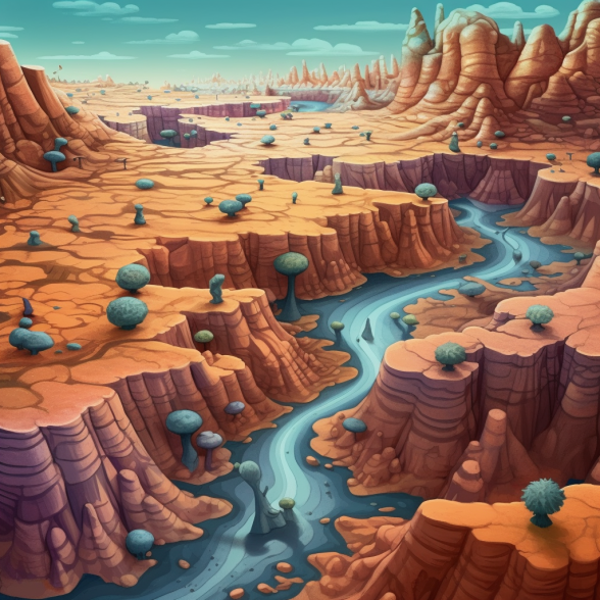 Sprouting Desert Landscape