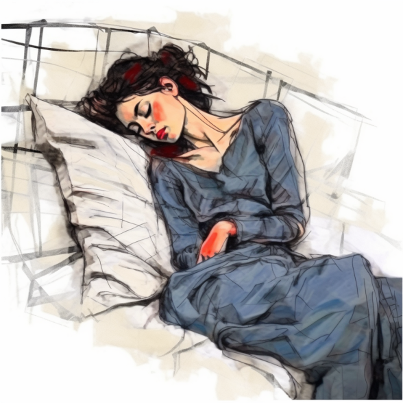 Line drawing of Woman