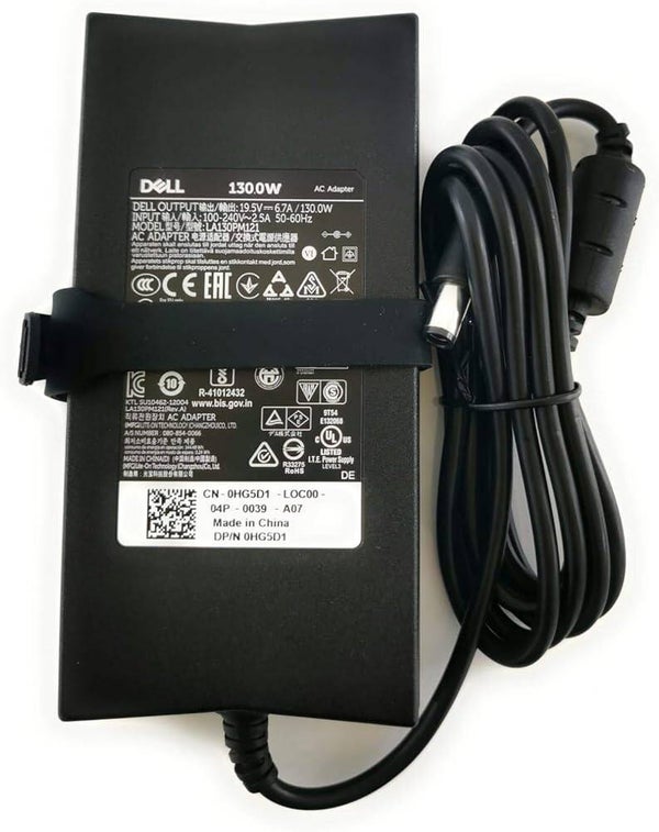 Dell Oplader 130W (19.5V, 6.7A) - Model DA130PE1-00