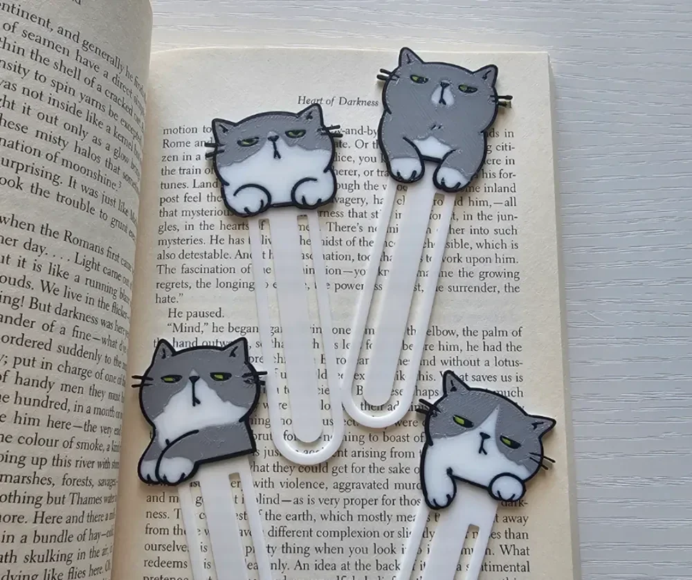Bored Cat Bookmarks - Set of 4