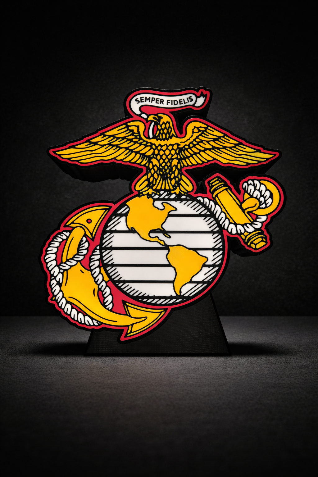 US Marine Corps Eagle, Globe and Anchor LED Lightbox