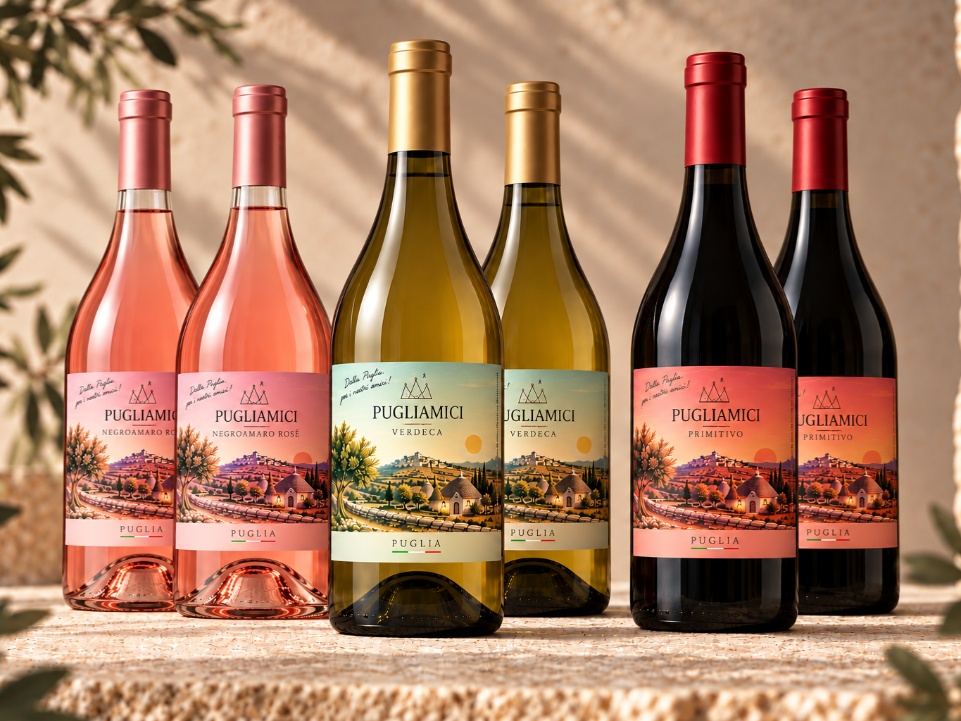 Vini assorti (6 flessen rood/wit en rosé)