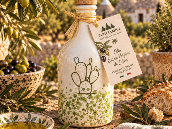 Olijfolie Kruik 25cl inclusief extra navul blik olie