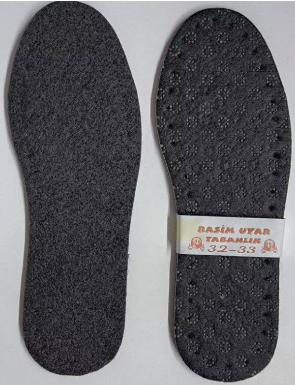 Sohlen vorgelocht  32-33 RU=Rasim Uyar  5mm Filz mit Noppen