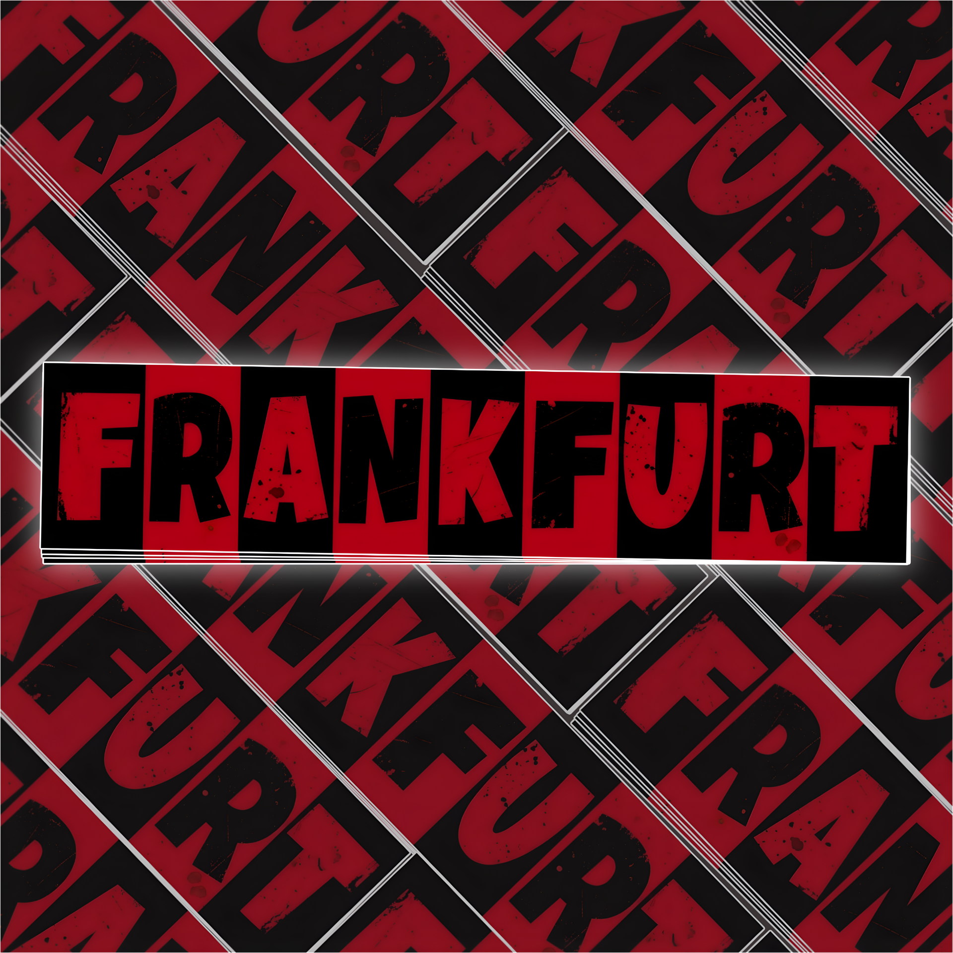 50 Frankfurt Aufkleber 19,6cm x 4,2cm