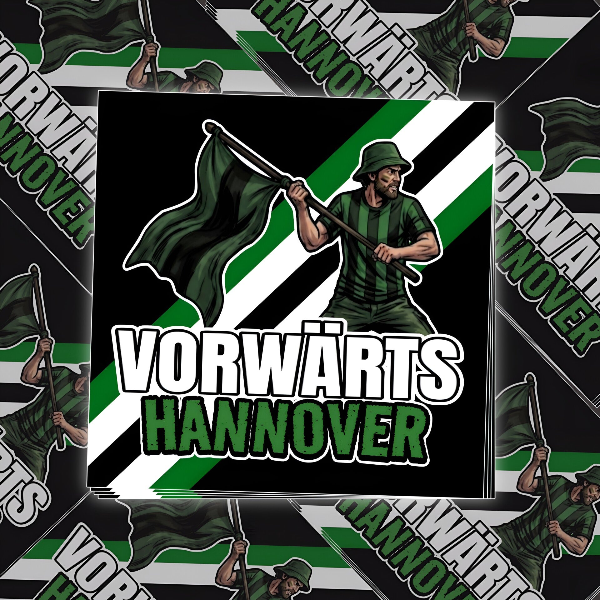 50 Vorwärts Hannover Aufkleber 7,4cm x 7,4cm