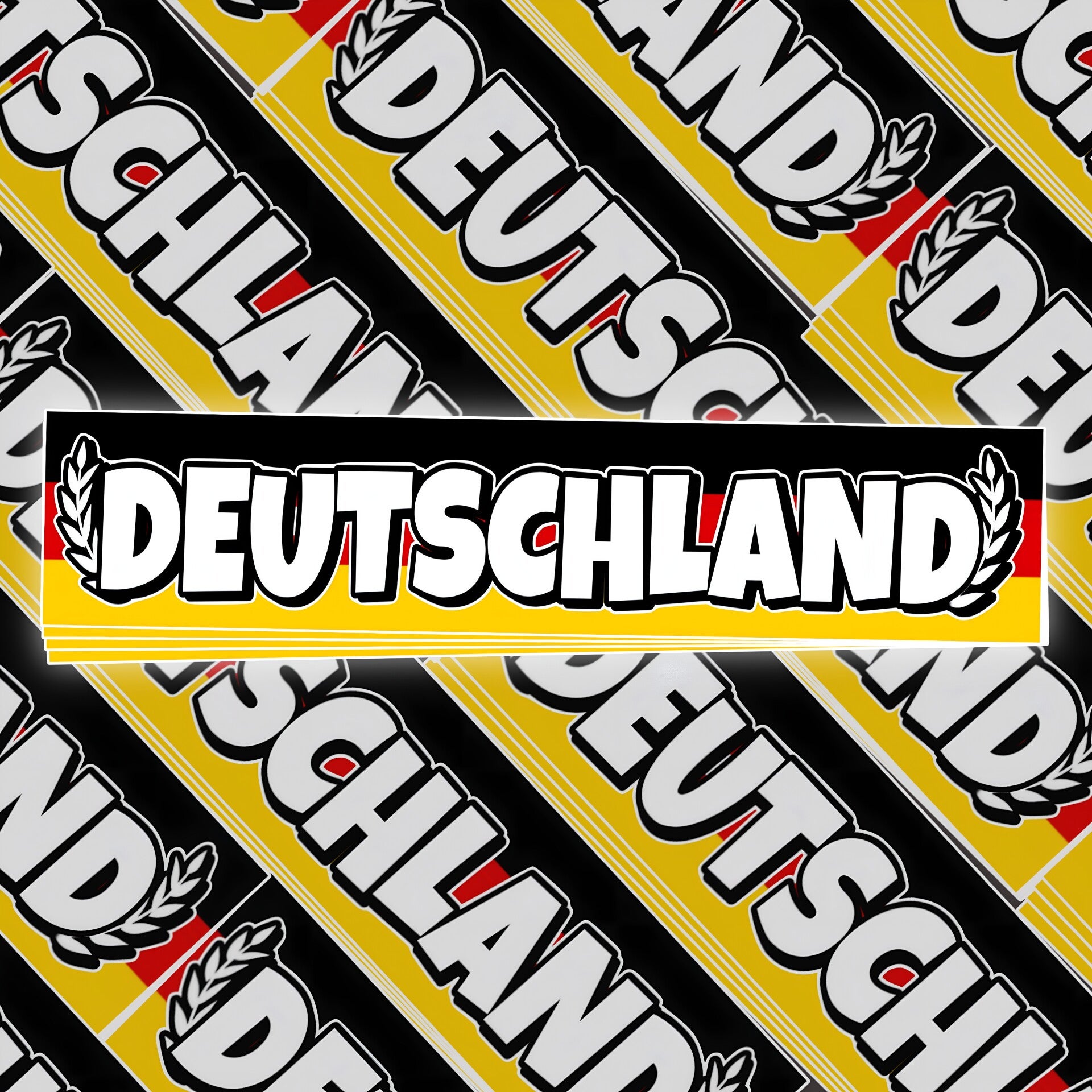 50 Deutschland Aufkleber 19,6cm x 4,2cm