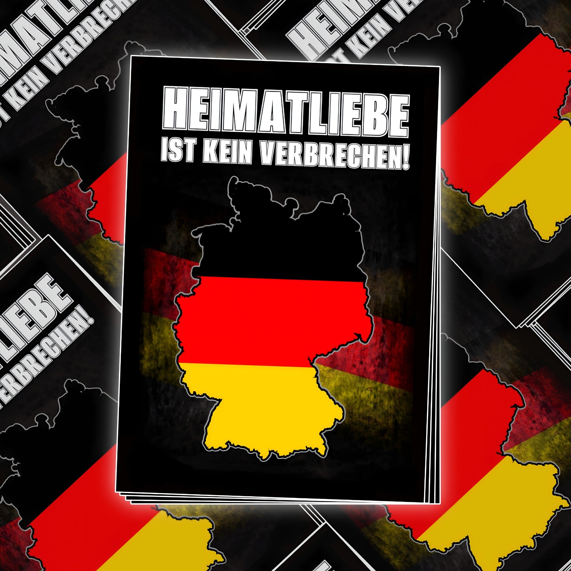 50 Aufkleber Heimatliebe ist kein Verbrechen