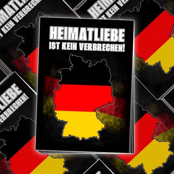 50 Aufkleber Heimatliebe ist kein Verbrechen